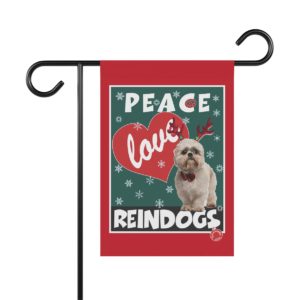 Peace Love Reindogs Shih Tzu Garden & House Banner