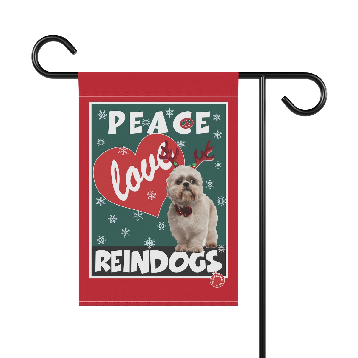 Peace Love Reindogs Shih Tzu Garden & House Banner - Image 2