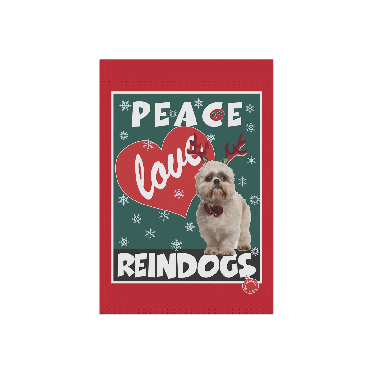 Peace Love Reindogs Shih Tzu Garden & House Banner - Image 3