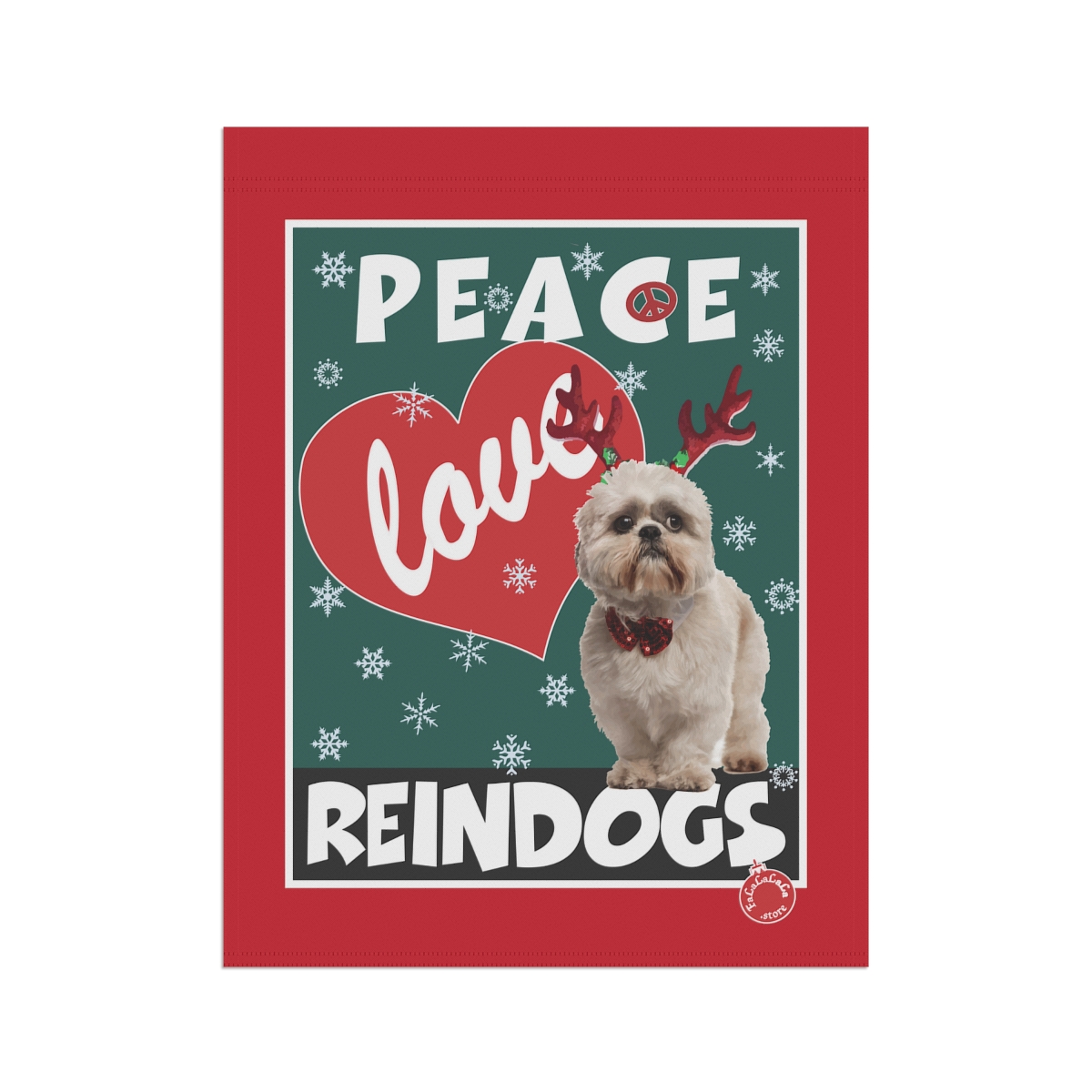 Peace Love Reindogs Shih Tzu Garden & House Banner - Image 9