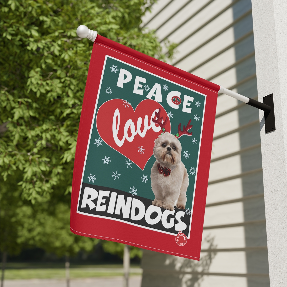 Peace Love Reindogs Shih Tzu Garden & House Banner - Image 10