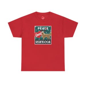 Peace Love Reindogs Golden Retriever Unisex Tee