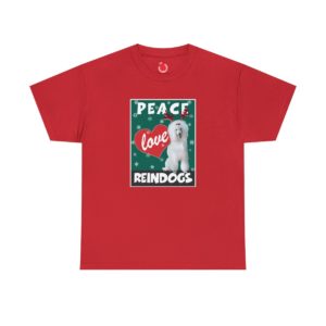 Peace Love Reindogs Poodle Unisex Tee