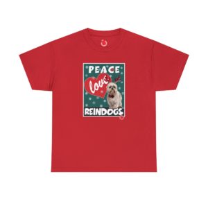 Peace Love Reindogs Shih Tzu Unisex Tee