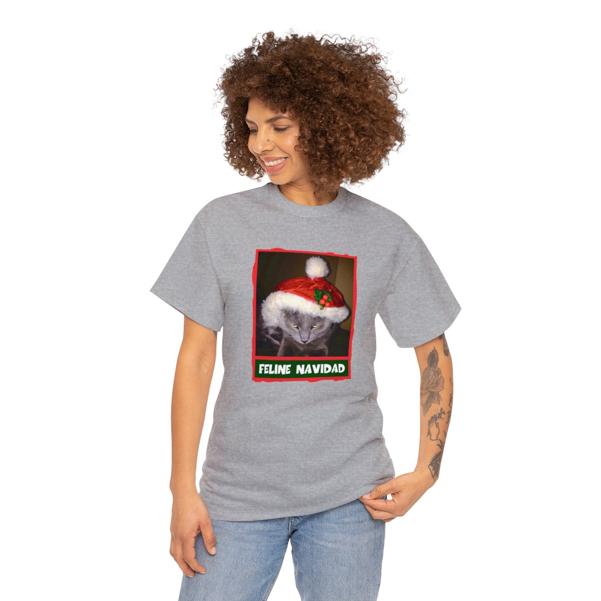 Feline Navidad Grinch Unisex Tee - Image 27