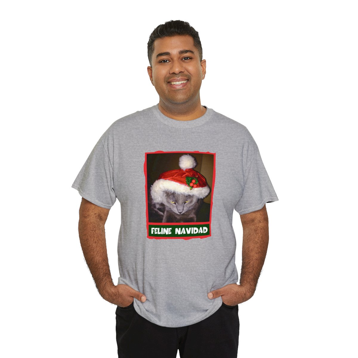 Feline Navidad Grinch Unisex Tee - Image 32