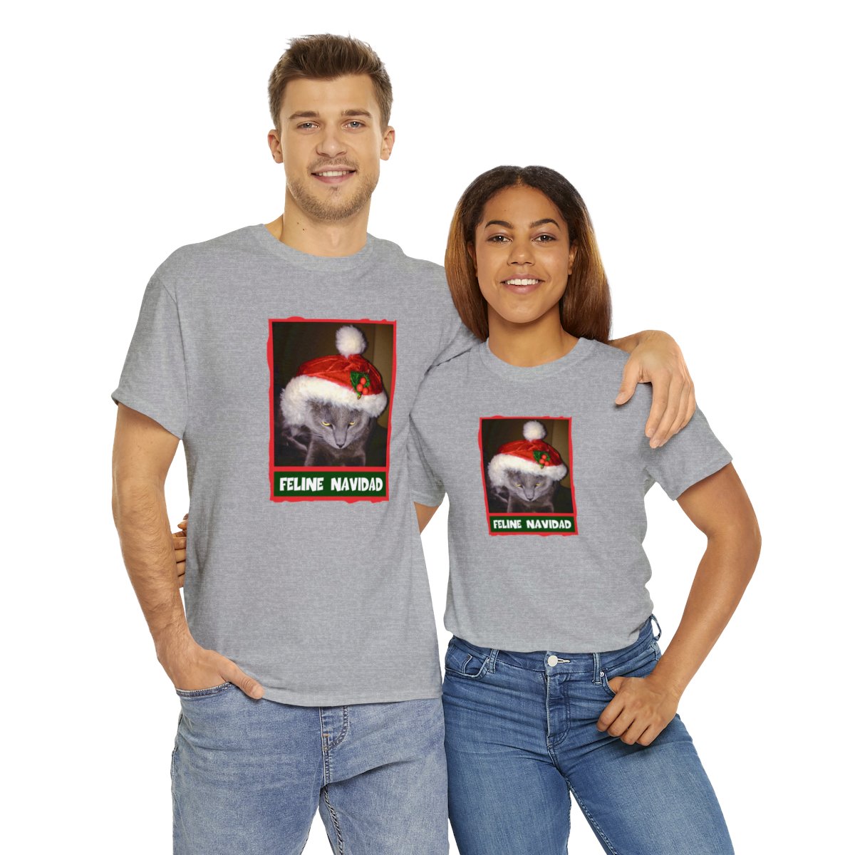 Feline Navidad Grinch Unisex Tee - Image 34