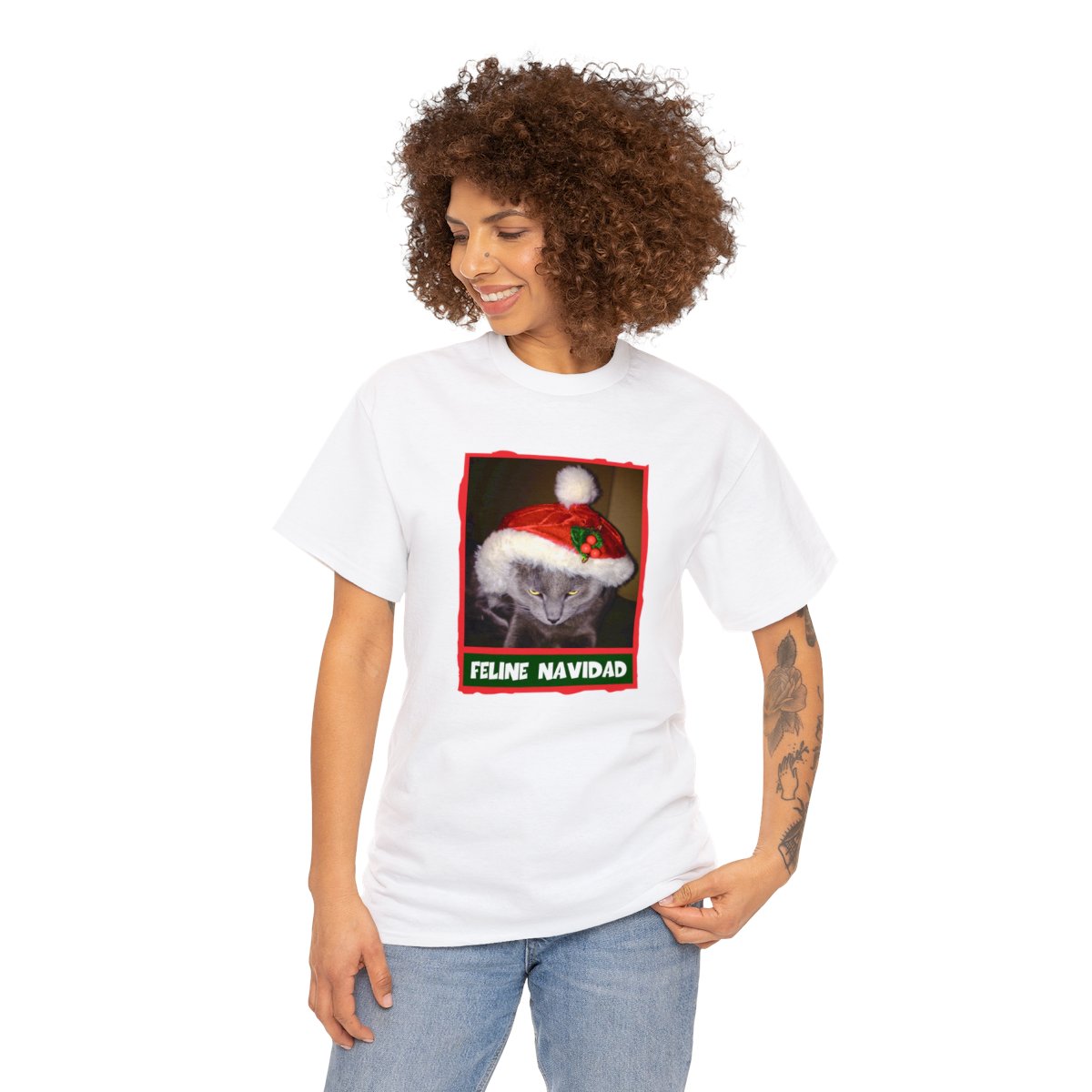 Feline Navidad Grinch Unisex Tee - Image 15