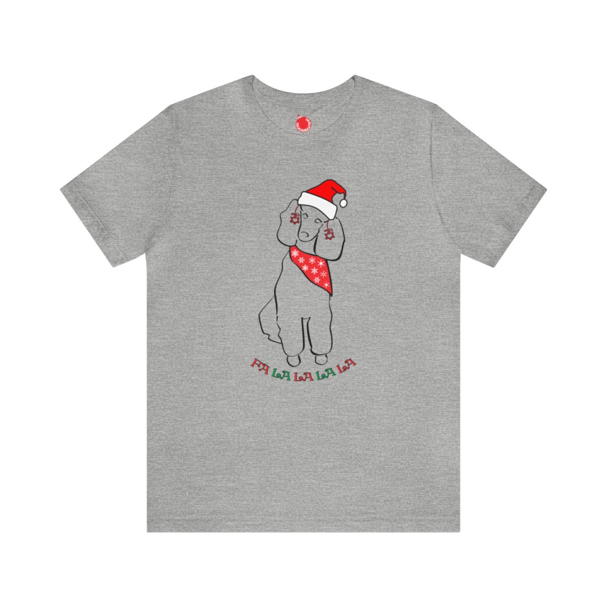 FaLaLaLaLa Poodle Christmas Unisex Tee - Image 13