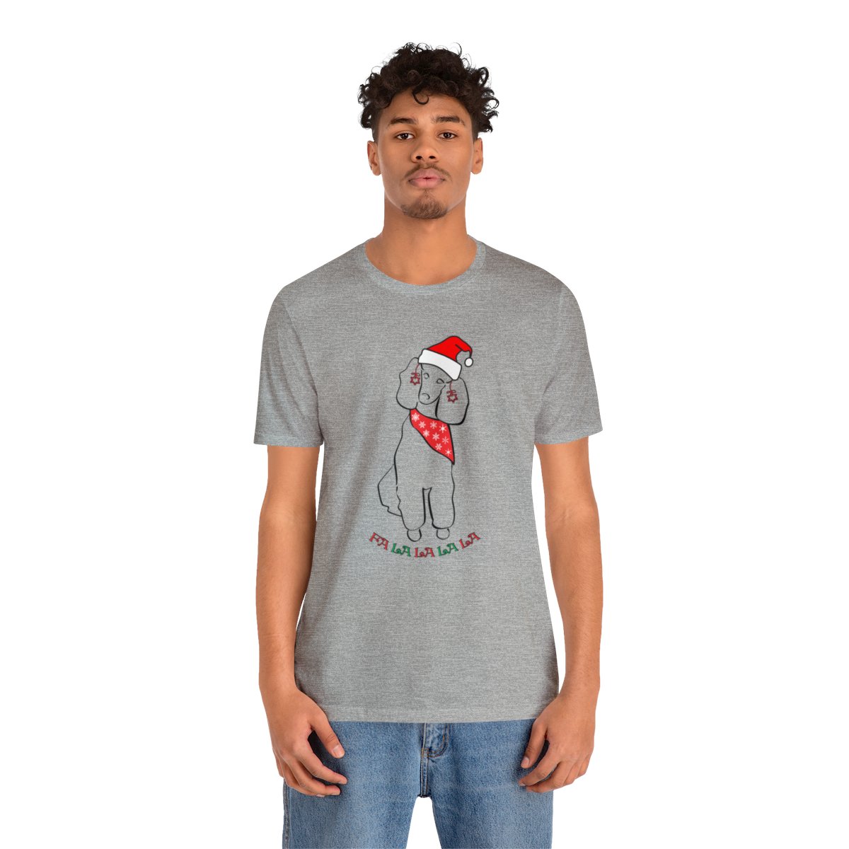 FaLaLaLaLa Poodle Christmas Unisex Tee - Image 16