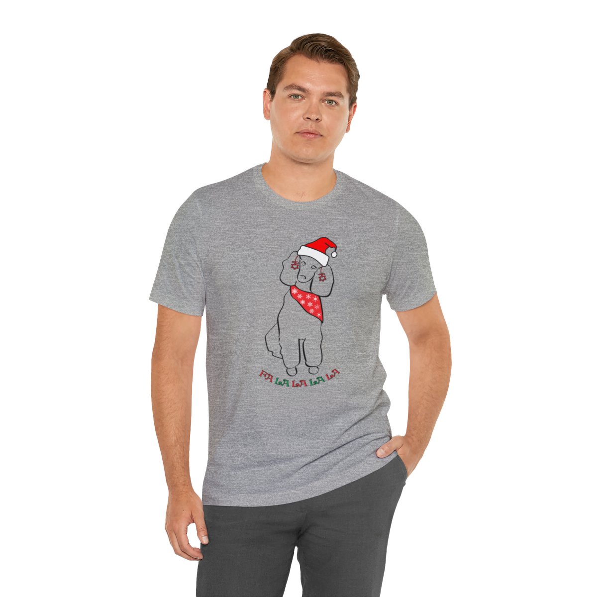 FaLaLaLaLa Poodle Christmas Unisex Tee - Image 18