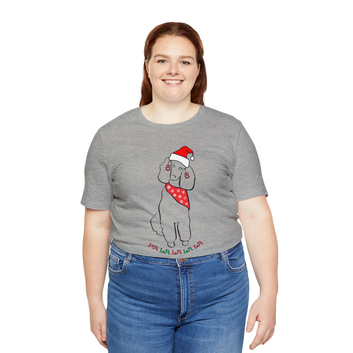 FaLaLaLaLa Poodle Christmas Unisex Tee - Image 19