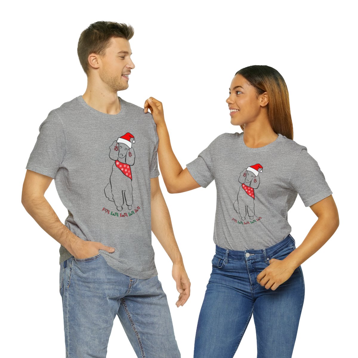 FaLaLaLaLa Poodle Christmas Unisex Tee - Image 22
