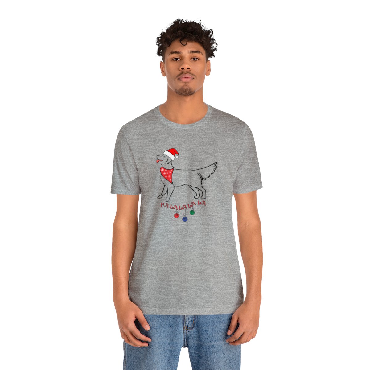 FaLaLaLaLa Golden Retriever Christmas Unisex Tee - Image 16