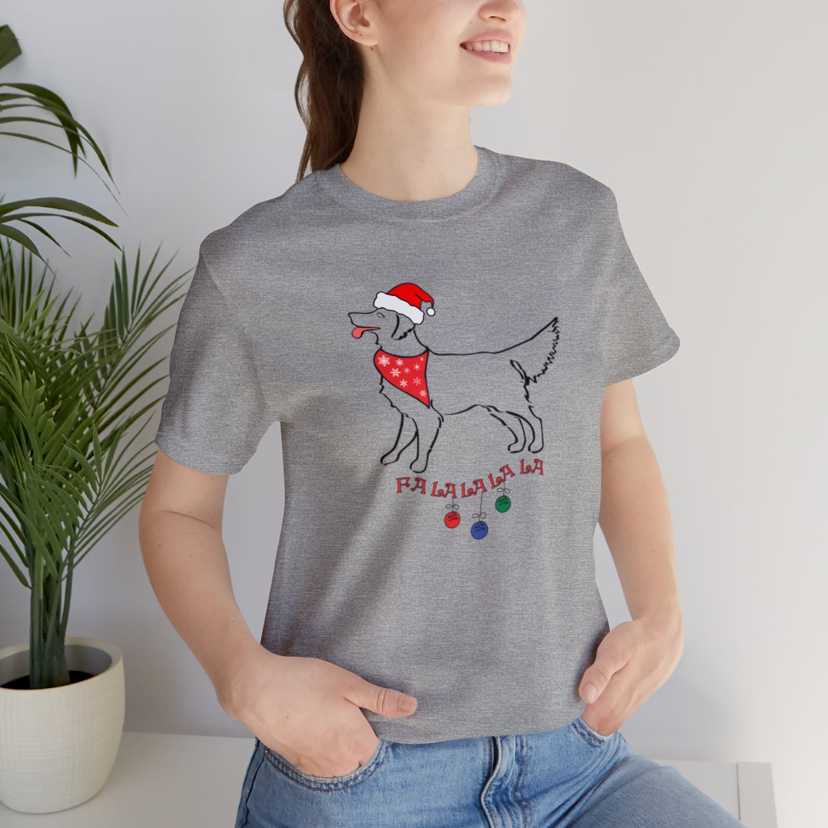 FaLaLaLaLa Golden Retriever Christmas Unisex Tee - Image 21