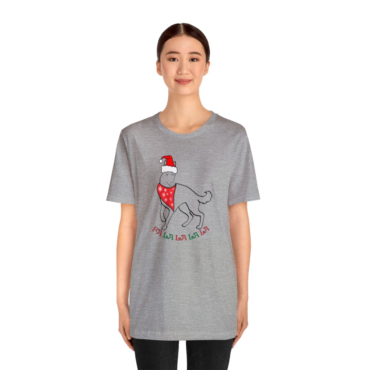 FaLaLaLaLa German Shepherd Christmas Unisex Tee - Image 15