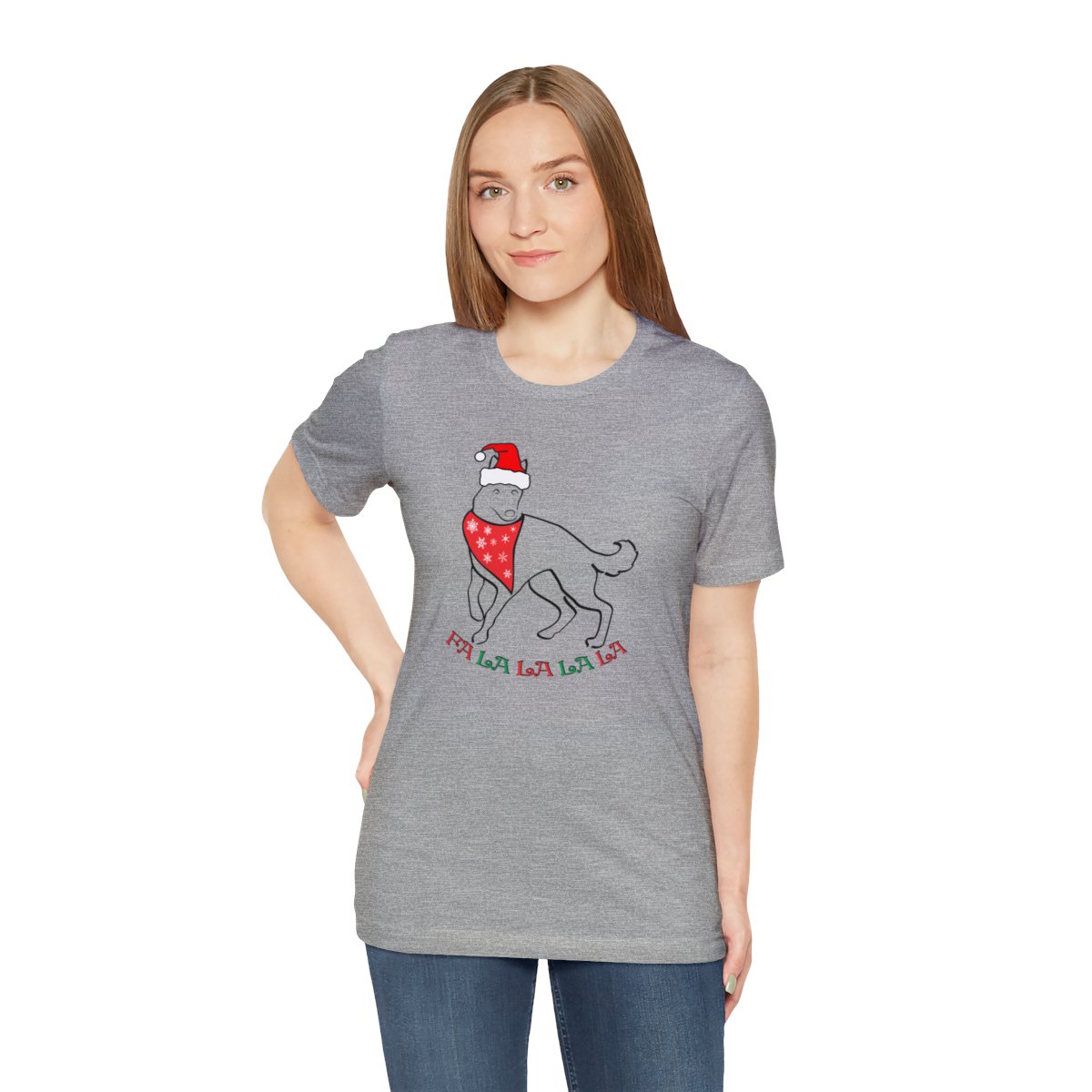 FaLaLaLaLa German Shepherd Christmas Unisex Tee - Image 17