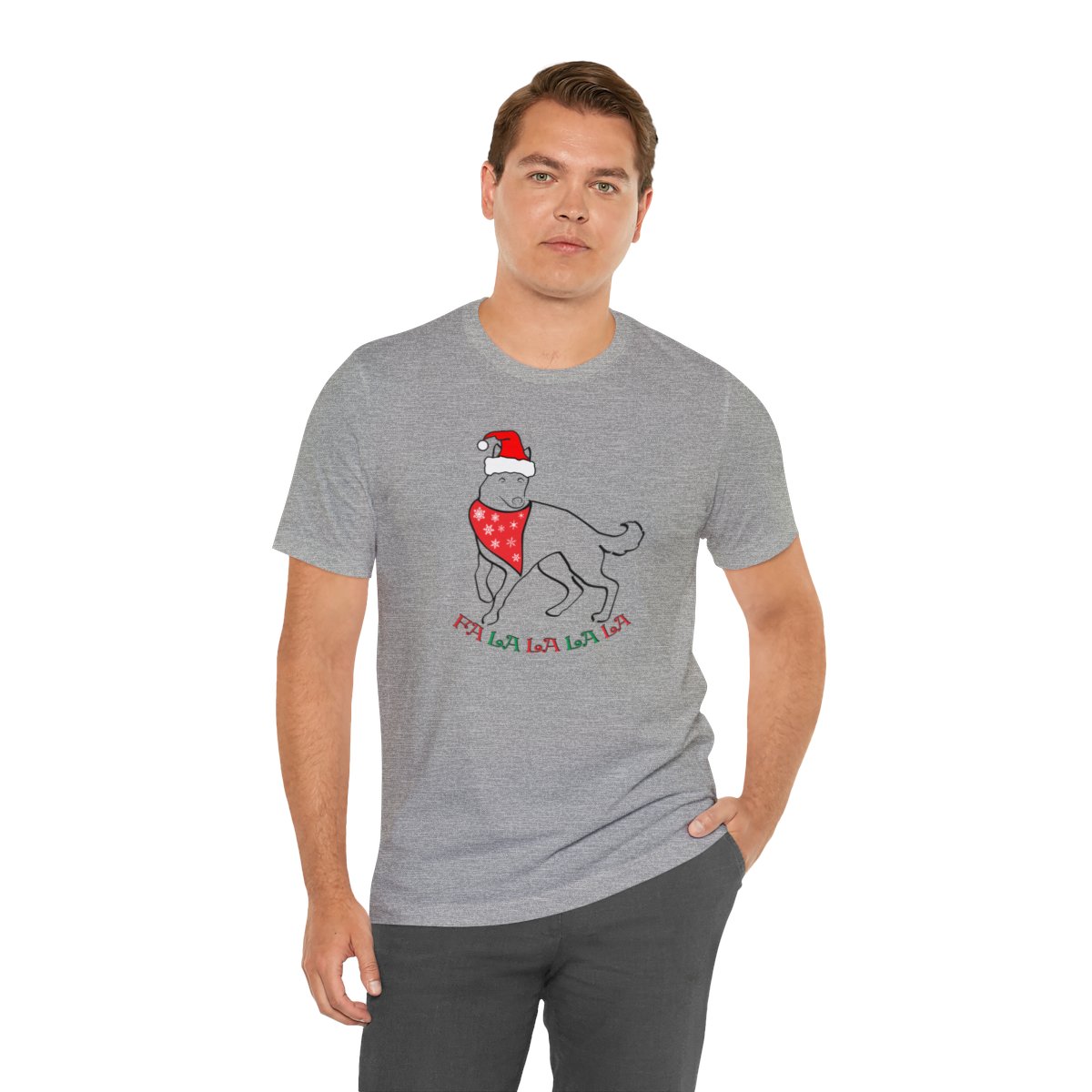 FaLaLaLaLa German Shepherd Christmas Unisex Tee - Image 18