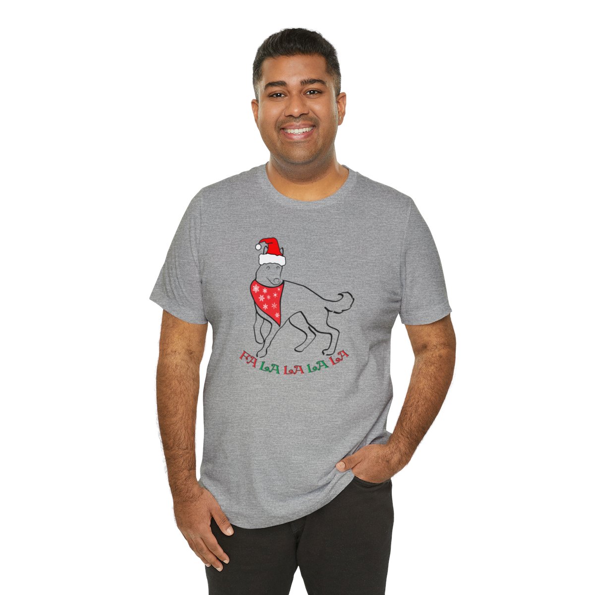 FaLaLaLaLa German Shepherd Christmas Unisex Tee - Image 20