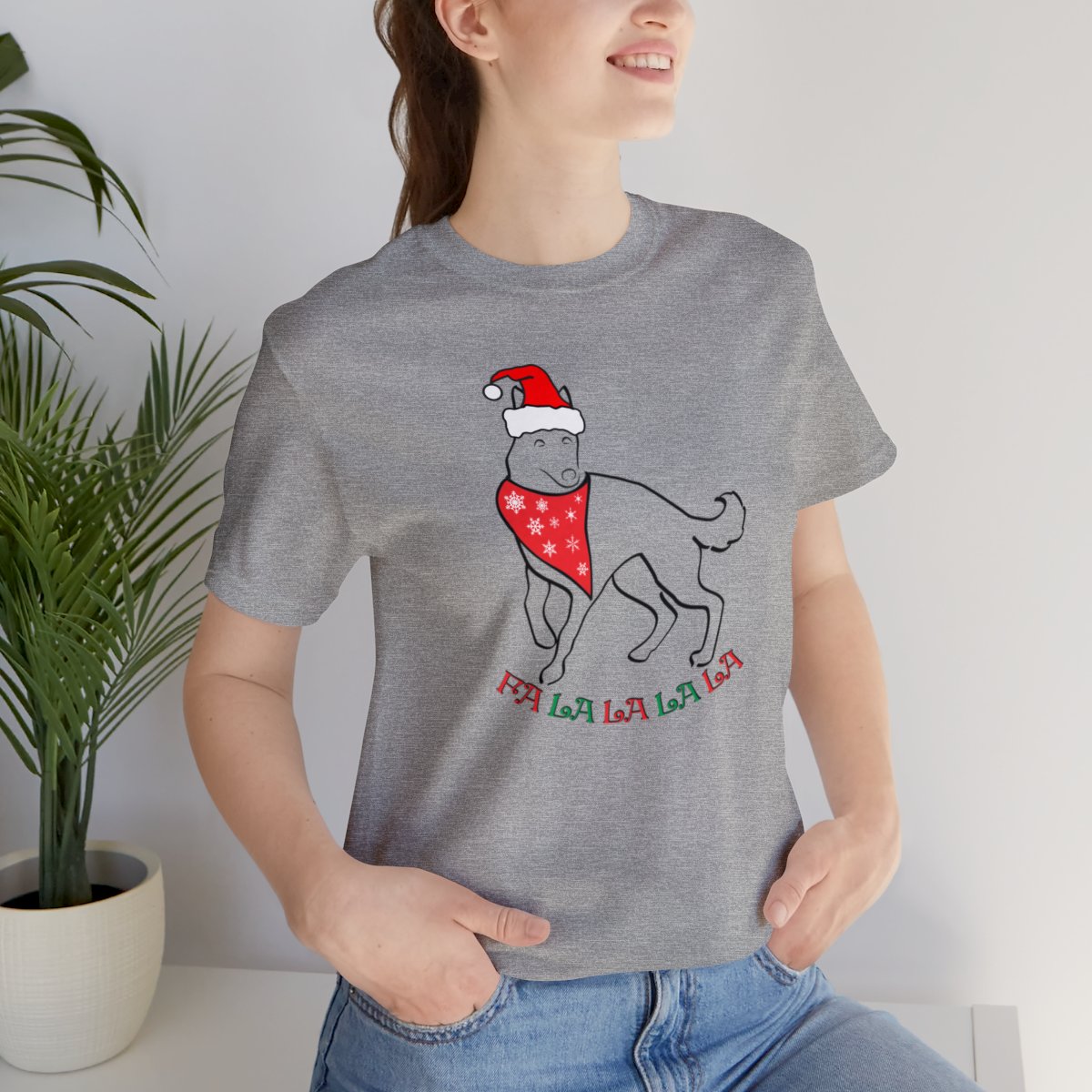 FaLaLaLaLa German Shepherd Christmas Unisex Tee - Image 21