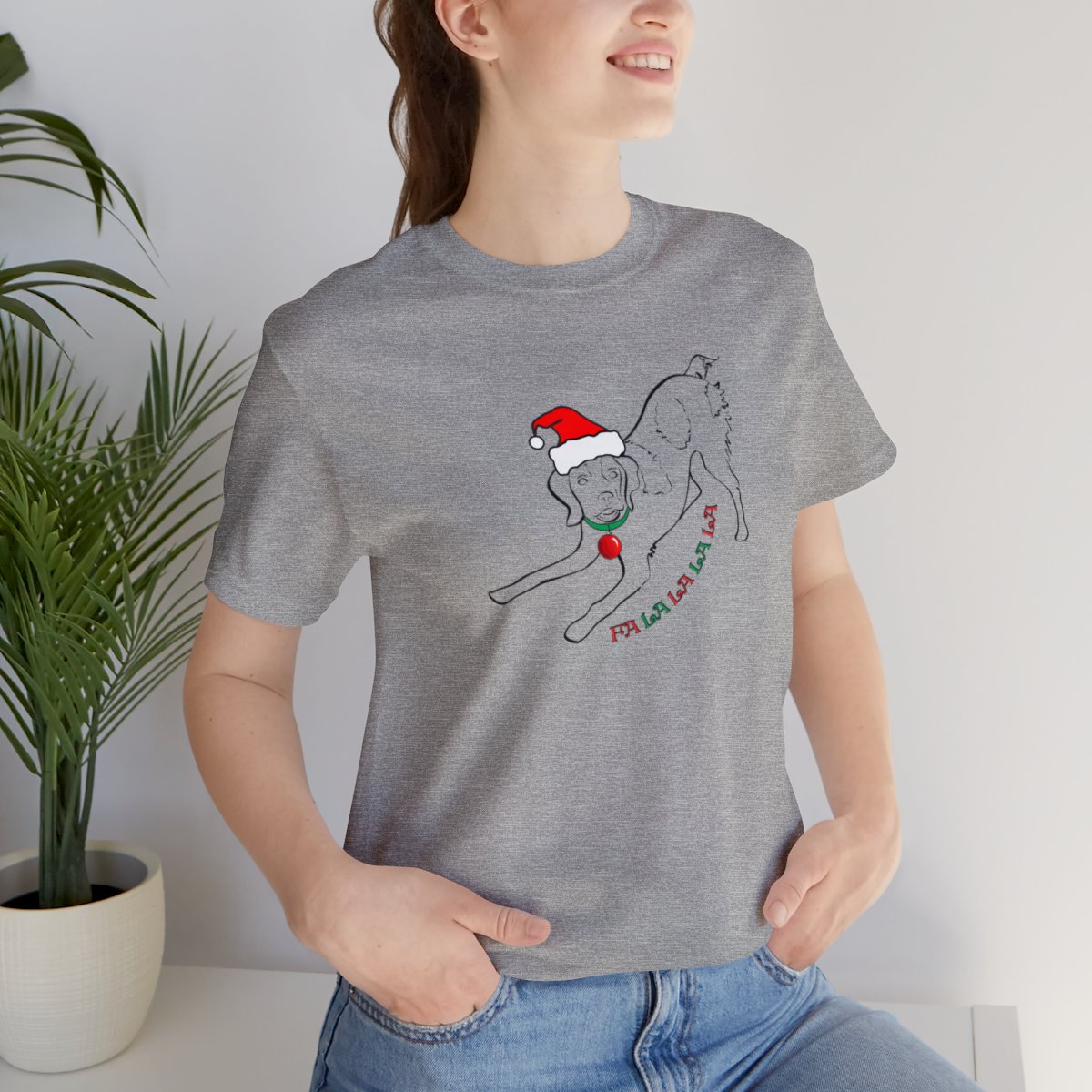 FaLaLaLaLa Brittany Christmas Unisex Tee - Image 21