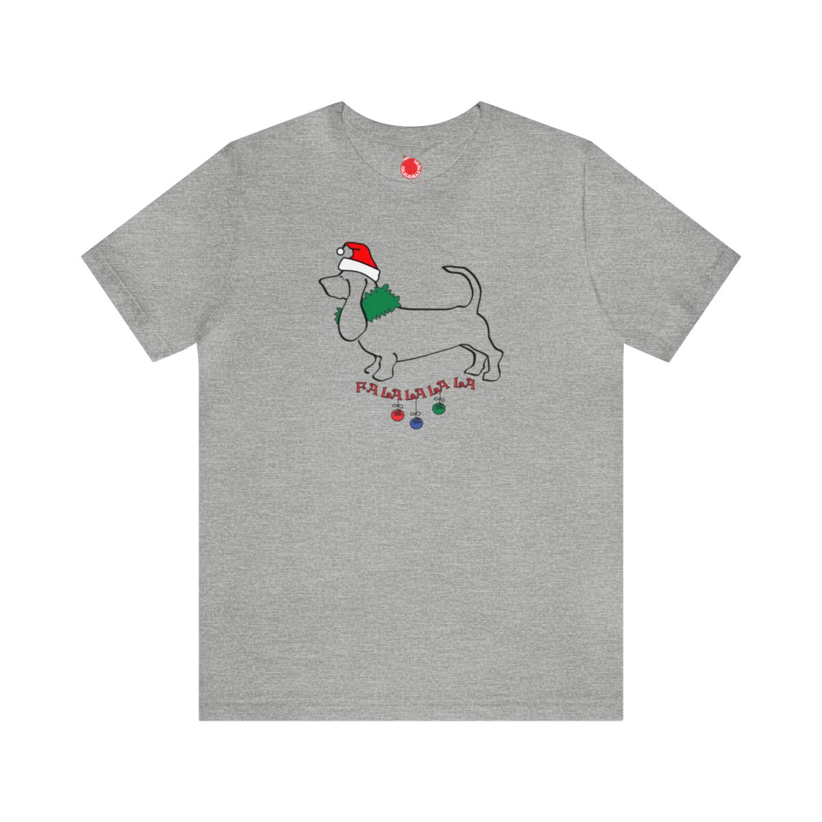 FaLaLaLaLa Basset Hound Christmas Unisex Tee - Image 13