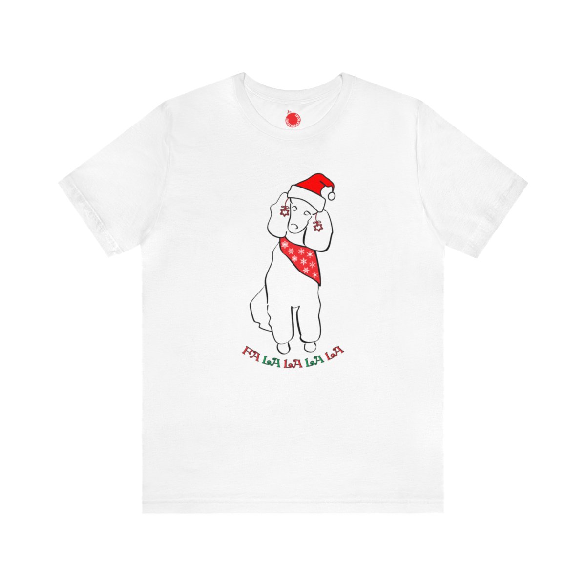 FaLaLaLaLa Poodle Christmas Unisex Tee