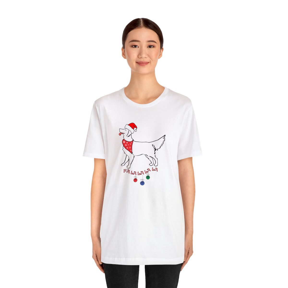 FaLaLaLaLa Golden Retriever Christmas Unisex Tee - Image 3