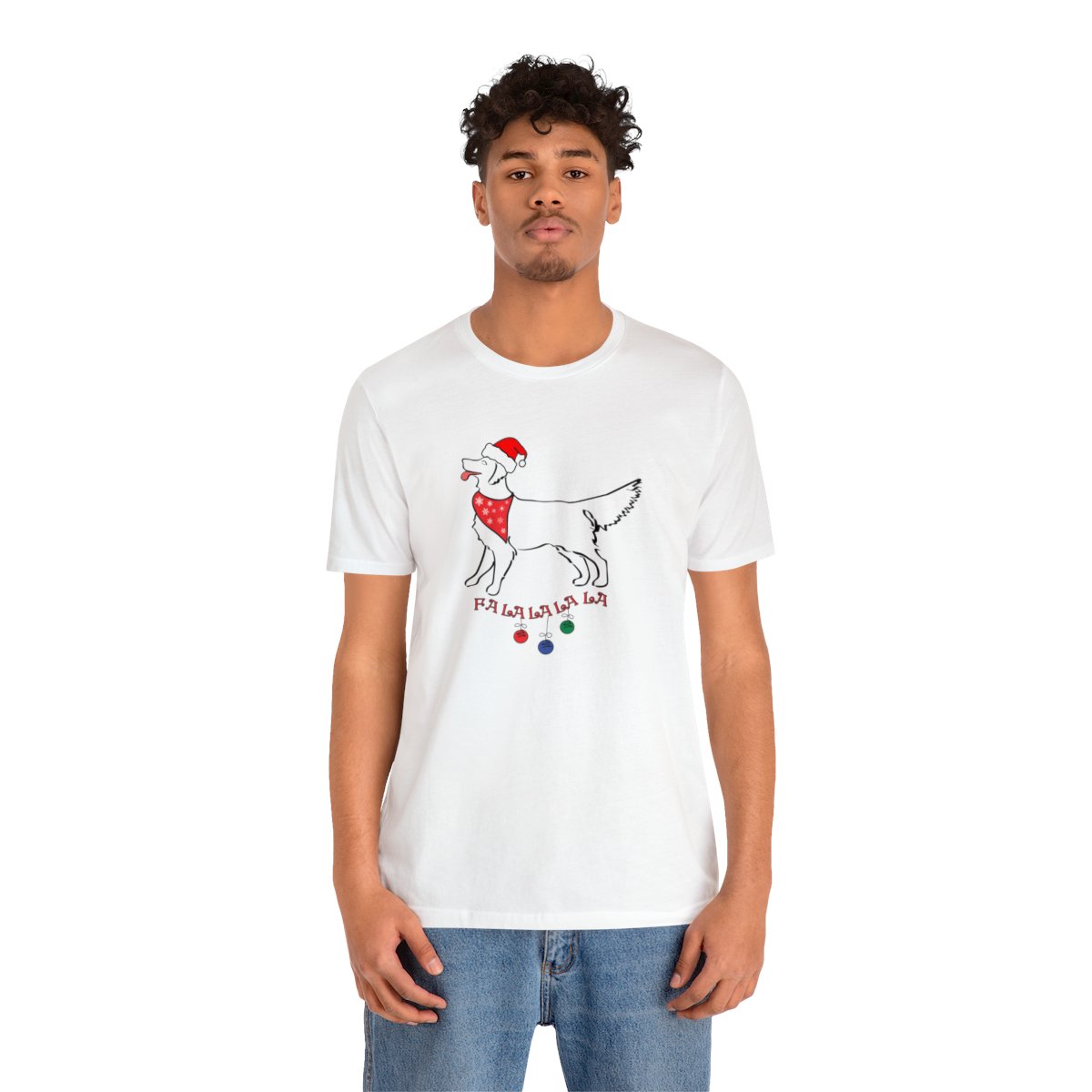 FaLaLaLaLa Golden Retriever Christmas Unisex Tee - Image 4