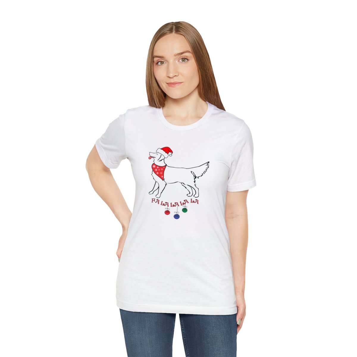 FaLaLaLaLa Golden Retriever Christmas Unisex Tee - Image 5