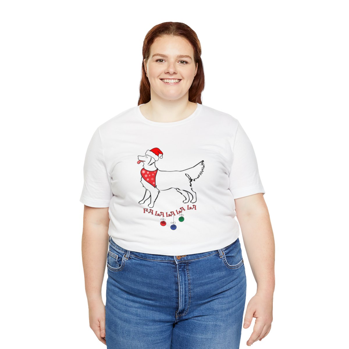FaLaLaLaLa Golden Retriever Christmas Unisex Tee - Image 7