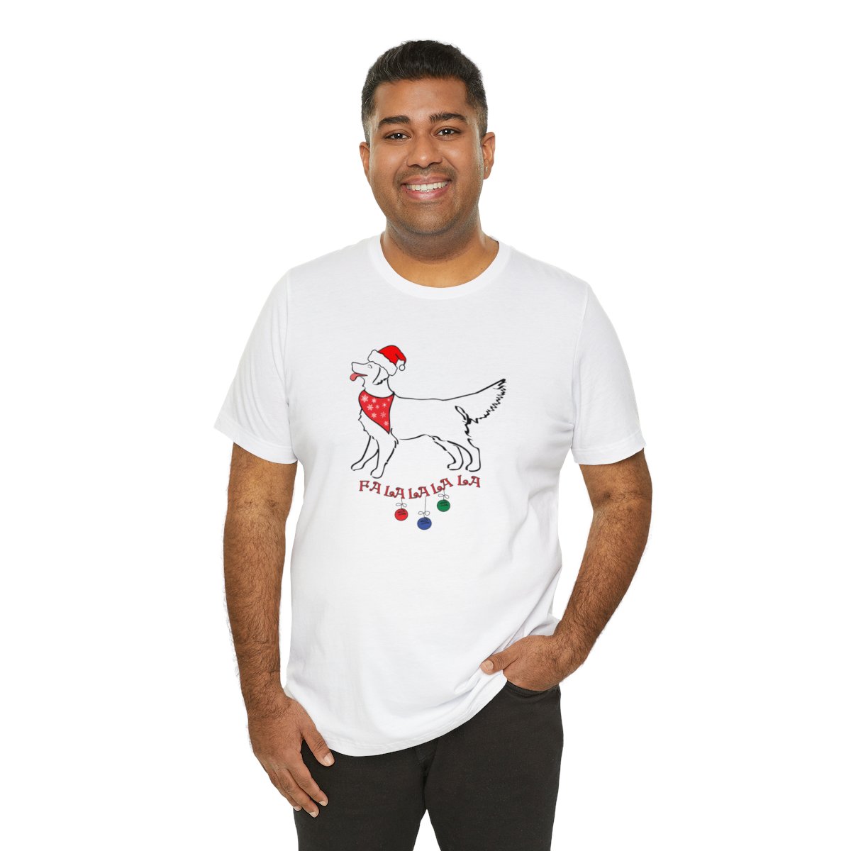 FaLaLaLaLa Golden Retriever Christmas Unisex Tee - Image 8
