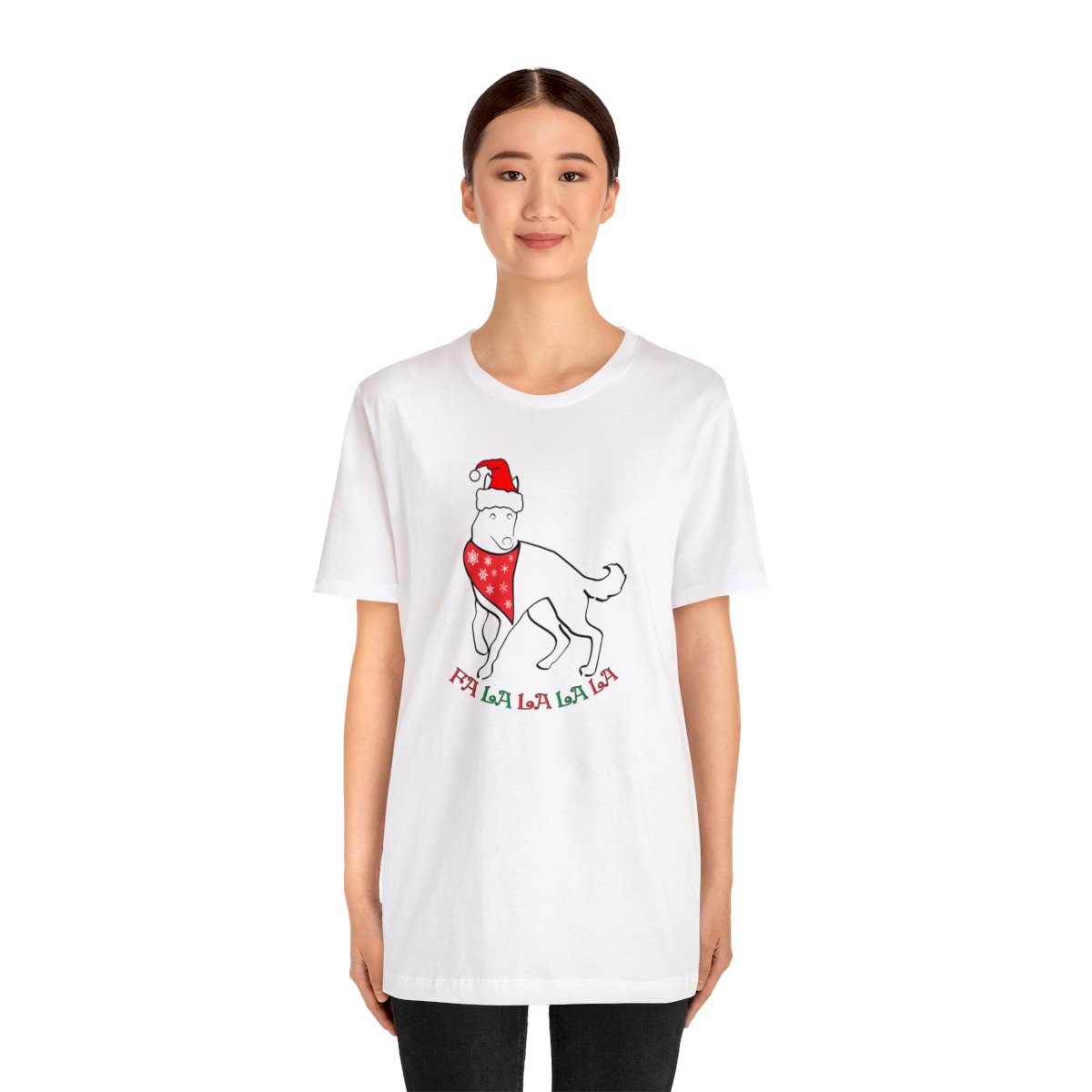 FaLaLaLaLa German Shepherd Christmas Unisex Tee - Image 3