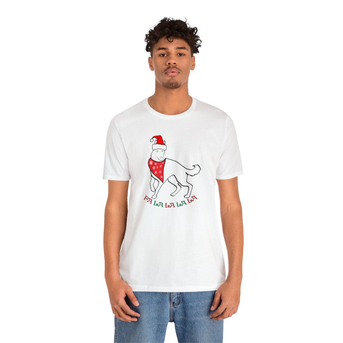 FaLaLaLaLa German Shepherd Christmas Unisex Tee - Image 4