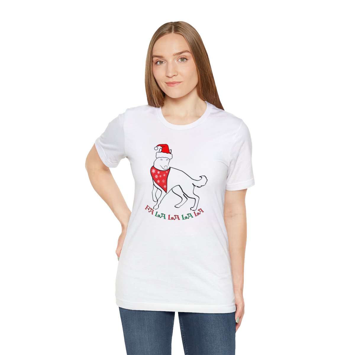 FaLaLaLaLa German Shepherd Christmas Unisex Tee - Image 5