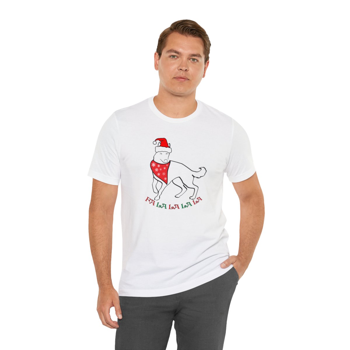 FaLaLaLaLa German Shepherd Christmas Unisex Tee - Image 6