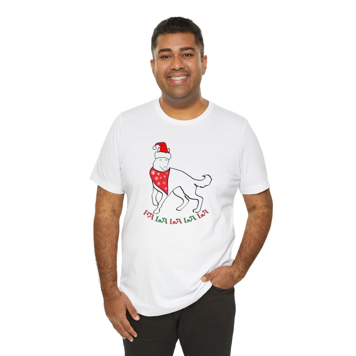 FaLaLaLaLa German Shepherd Christmas Unisex Tee - Image 8