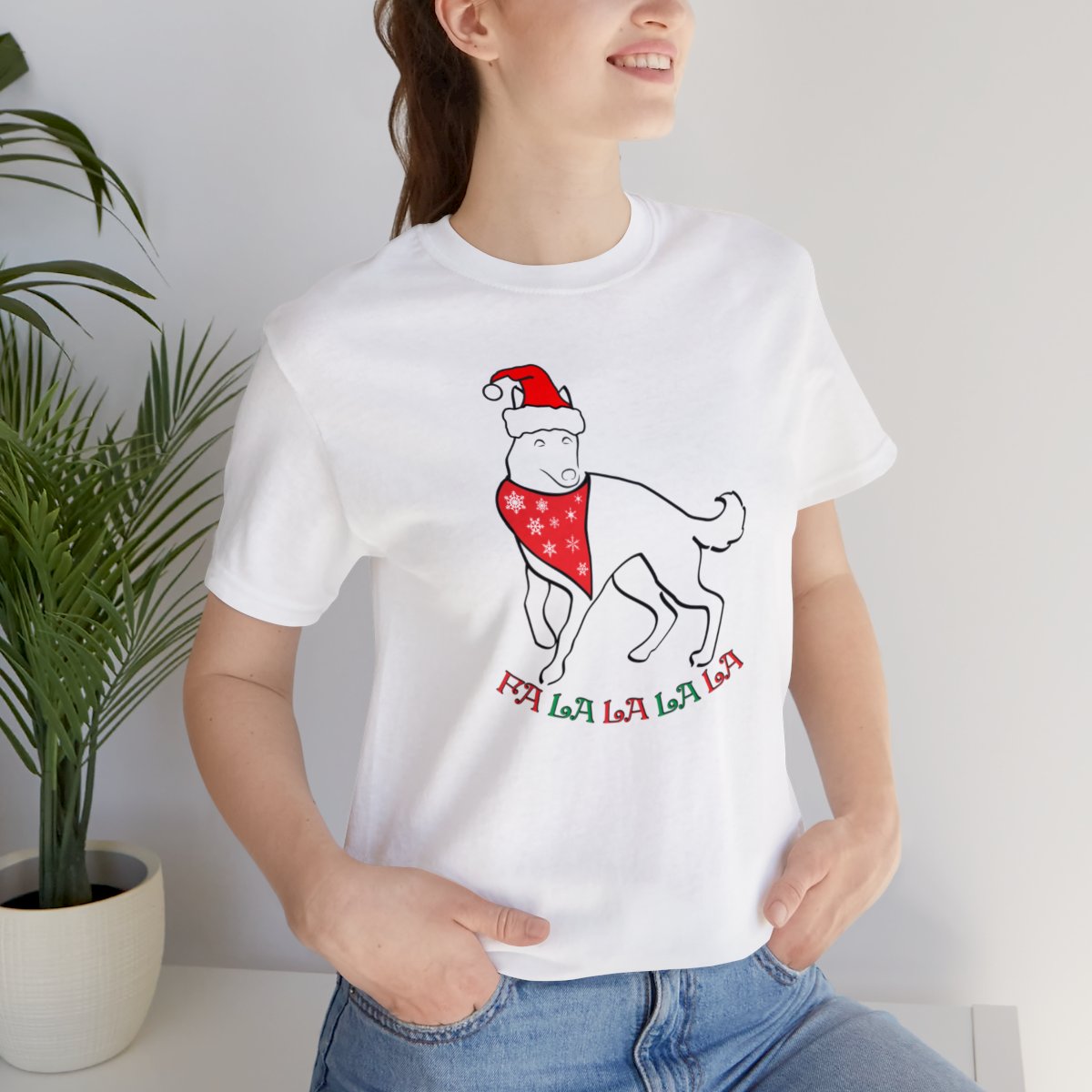 FaLaLaLaLa German Shepherd Christmas Unisex Tee - Image 9