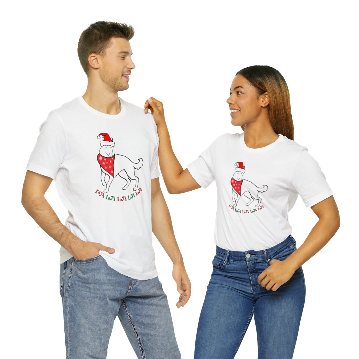 FaLaLaLaLa German Shepherd Christmas Unisex Tee - Image 10