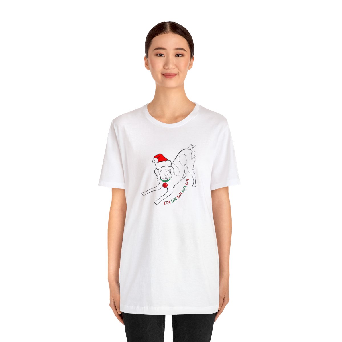 FaLaLaLaLa Brittany Christmas Unisex Tee - Image 3