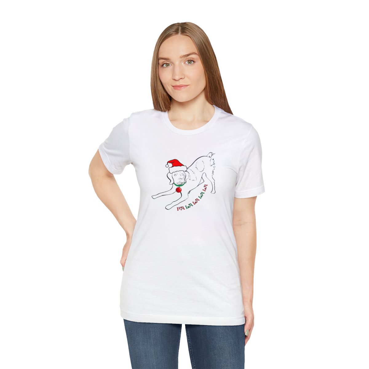 FaLaLaLaLa Brittany Christmas Unisex Tee - Image 5