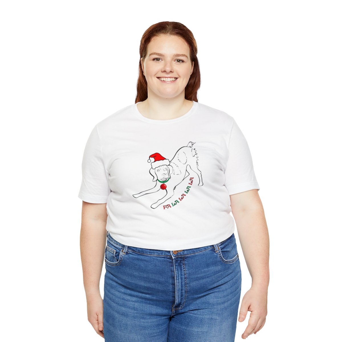 FaLaLaLaLa Brittany Christmas Unisex Tee - Image 7