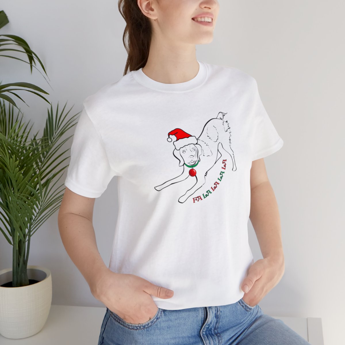 FaLaLaLaLa Brittany Christmas Unisex Tee - Image 9
