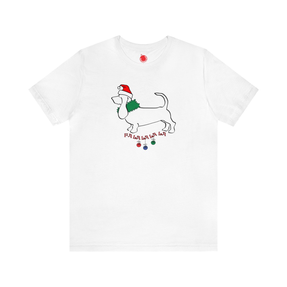 FaLaLaLaLa Basset Hound Christmas Unisex Tee