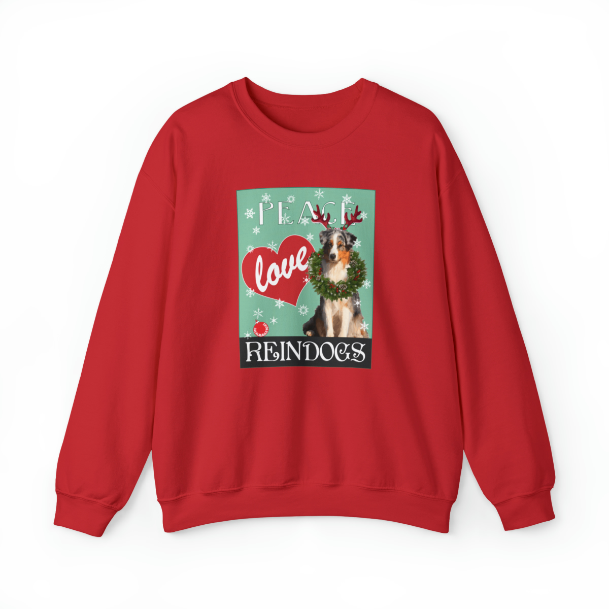 Peace Love Reindogs Australian Shepherd Unisex Sweatshirt - Image 15