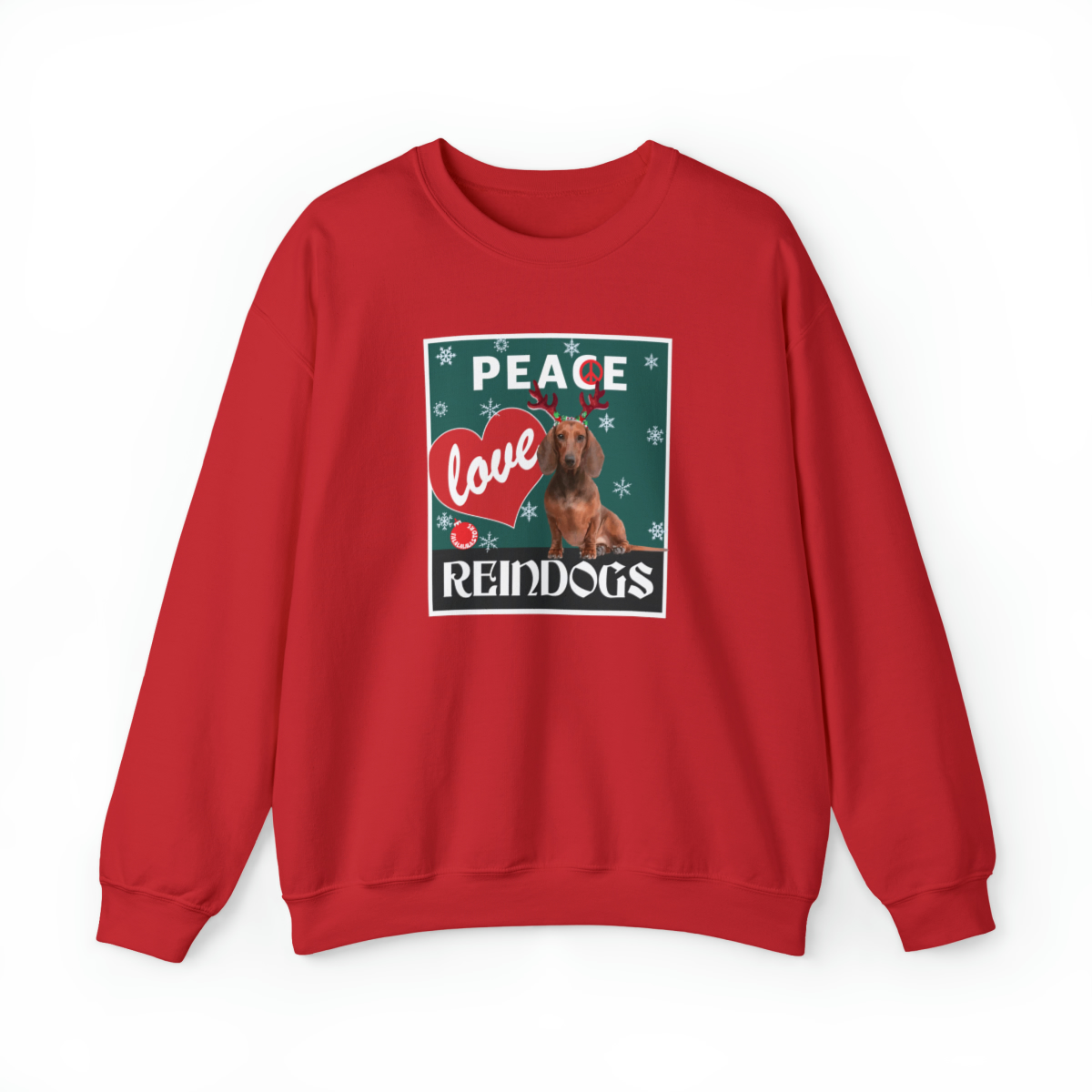 Peace Love Reindogs Dachshund Unisex Sweatshirt - Image 15