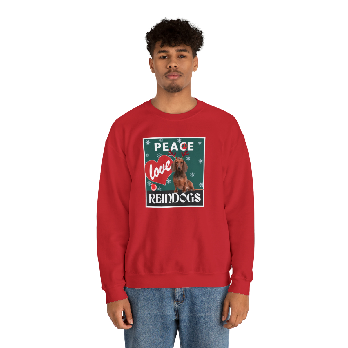 Peace Love Reindogs Dachshund Unisex Sweatshirt - Image 18