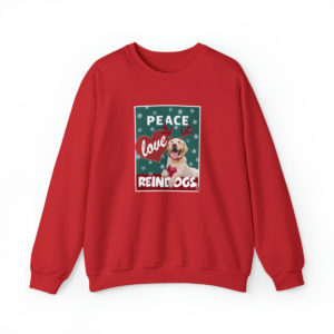 Peace Love Reindogs Yellow Labrador Retriever Unisex Sweatshirt