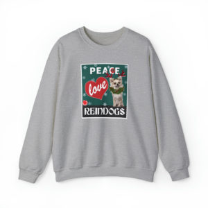 Peace Love Reindogs Chihuahua Unisex Sweatshirt