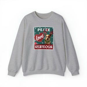 Peace Love Reindogs Jack Russell Terrier Unisex Sweatshirt